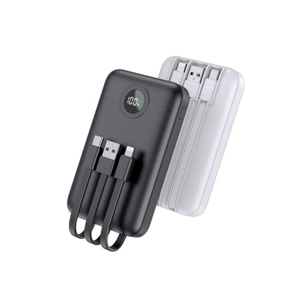 Portable Power Bank with Intelligent Cable Management & LED Display | High Capacity for On-the-Go Charging