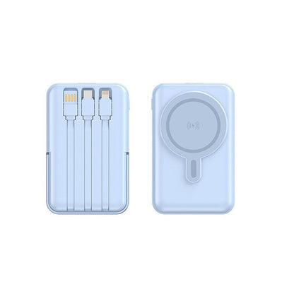 Ortekor Portable Charger Power Bank with Integrated Charging Cable & Wireless Charging – Best Power Bank for iPhone, Samsung & USB-C Devices