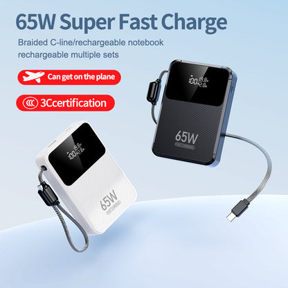 Power Bank | 65W Portable Charger with Intelligent Fast Charging & Digital Display | Multi-Device Support for On-the-Go Power