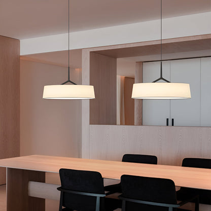 Metal Overhead Fixture 18-Inch Diameter Adjustable Drop Cord LED Ceiling Light for Kitchen Counter and Eating Area