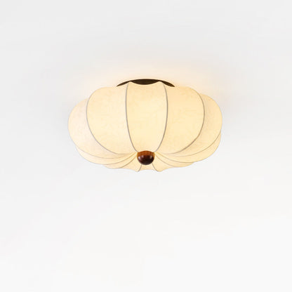 Flush Mount Fabric Ceiling Light White E27 Socket for Bedroom Living Room Hallway 108-161 sq ft Low Profile Ambient Lighting