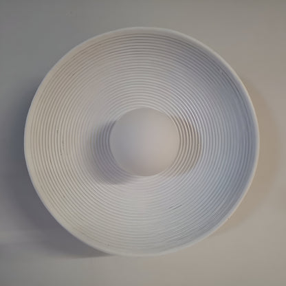 Round Glass Resin Wall Sconce White LED Fixture Bedroom Hallway Living Room Soft Glow Minimalist Mount Ambient Light for Home