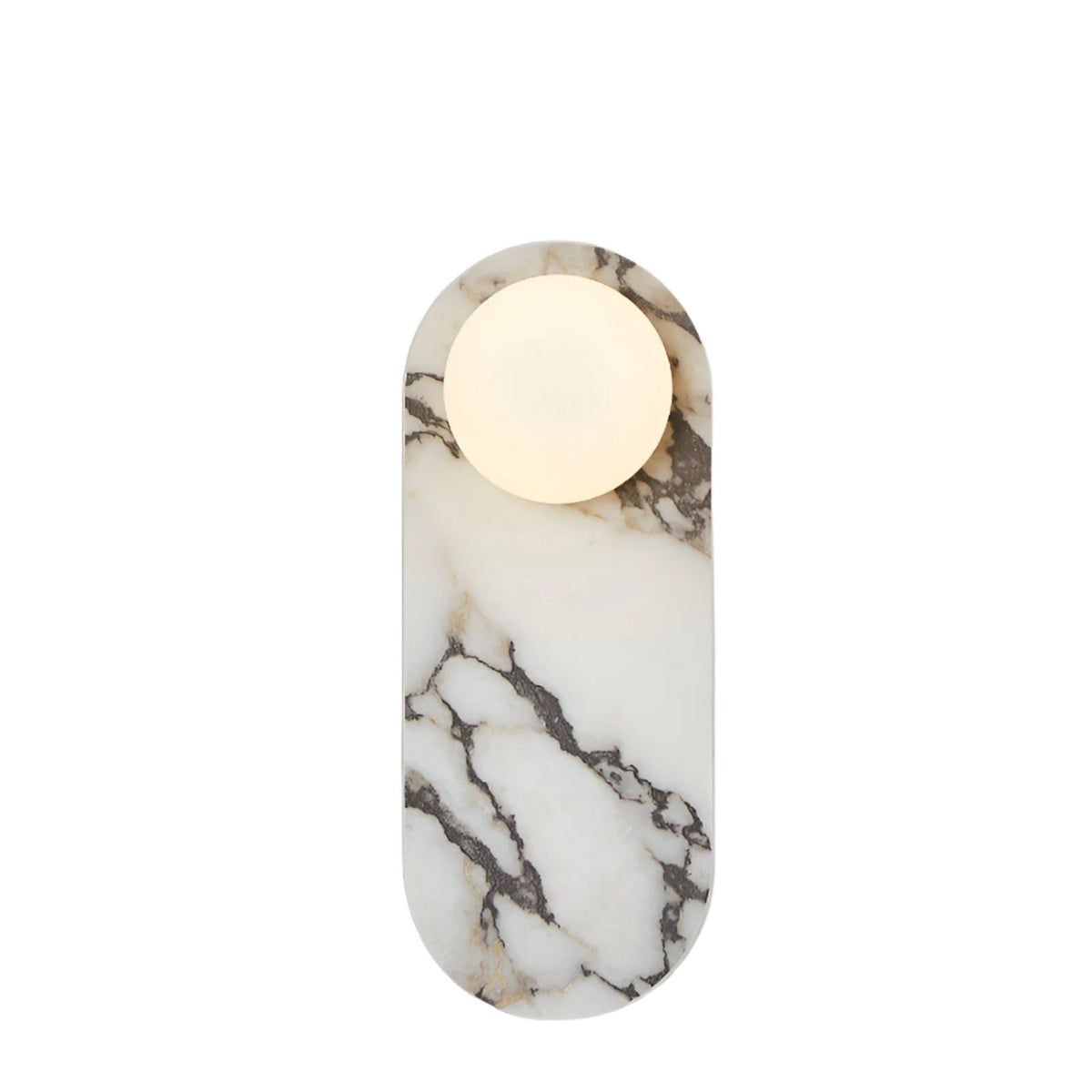 Sculptural Stone & Glass Sconce Light with Warm LED Glow for Hallway Living Room Bedroom Entryway Interior Accent Lighting Modern Minimalist