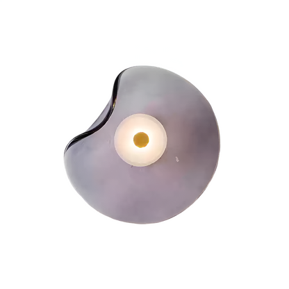 Curved Glass Wall Sconce with Warm White LED Up Down Light for Bedroom Living Room Hallway Modern Indoor Accent Lighting 10 Inch Tempered Gl