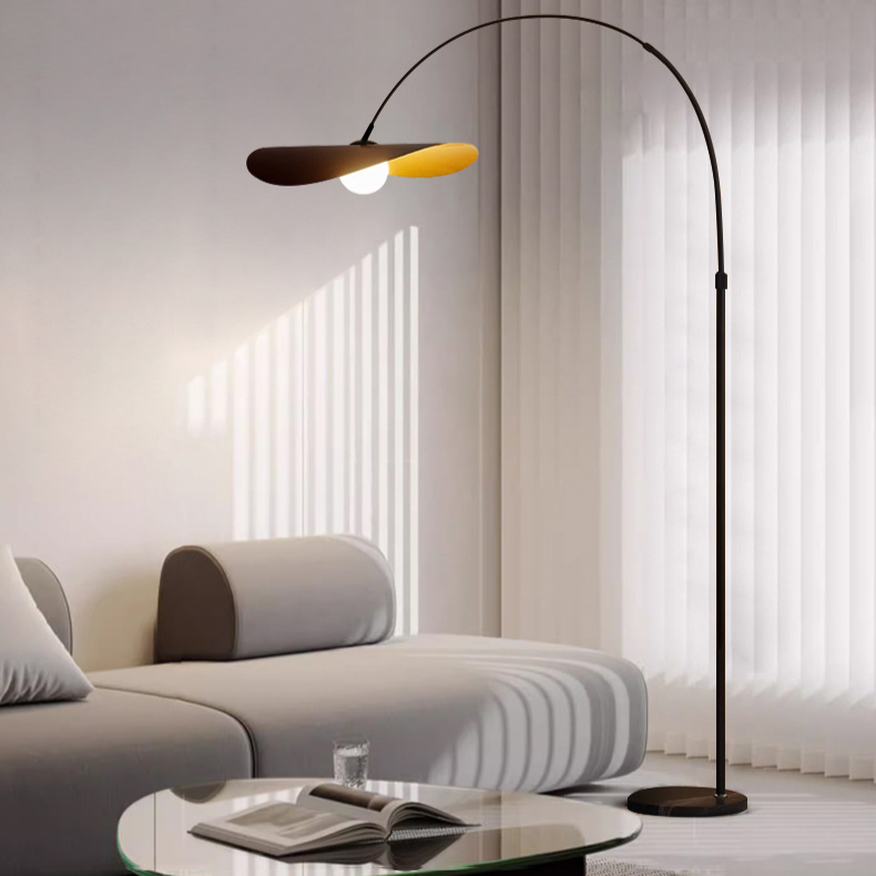 Curved Arc Standing Lamp with LED Height-Adjustable 71–79 Inch Iron Design for Reading Nook Bedroom Office Modern Minimalist Overhead Task L
