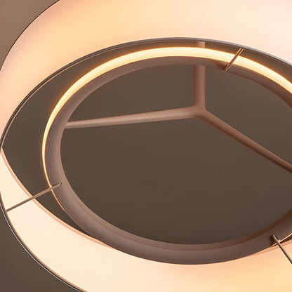 Metal Overhead Fixture 18-Inch Diameter Adjustable Drop Cord LED Ceiling Light for Kitchen Counter and Eating Area