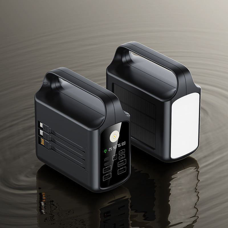 EcoCharge | Portable Solar Power Bank with High Capacity & Multi-Device Charging | Durable Design for Outdoor Adventures