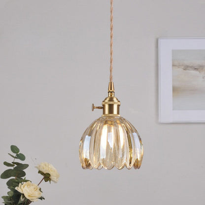 Textured Glass Globe Drop Light for Kitchen Island & Dining Areas – E27 Socket 4.7 in Shade Adjustable Cord Minimalist Home Fixture