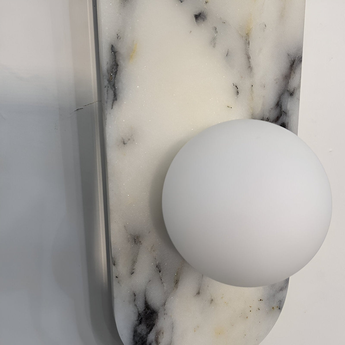 Sculptural Stone & Glass Sconce Light with Warm LED Glow for Hallway Living Room Bedroom Entryway Interior Accent Lighting Modern Minimalist