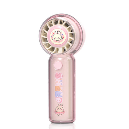Handheld USB Rechargeable Fan – Cute Cat Design for Quiet Personal Cooling