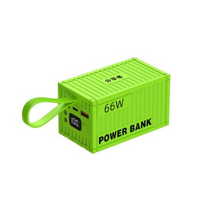 Portable Power Bank with 66W Fast Charging & Unique Container Design for On-the-Go Convenience