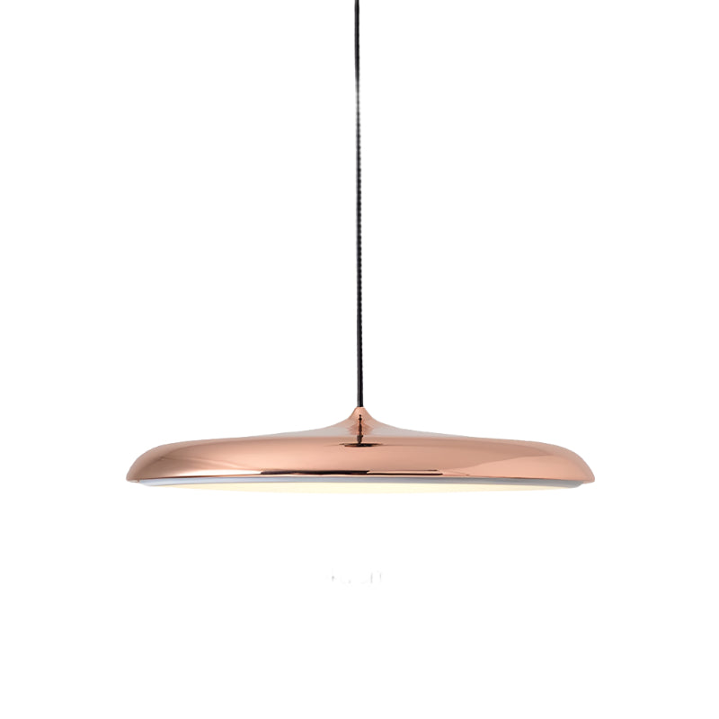 LED Disc Ceiling Fixture 10 in Rose Gold 4000K Adjustable Height for Kitchen Dining Room Bedroom Modern Floating Lamp Neutral White