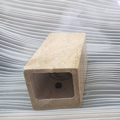 Outdoor LED Sconce Natural Stone Up-Down Light Waterproof Garden Wall Mount Fixture for Patio Entryway Facade 6.3 Inch Travertine Exterior L