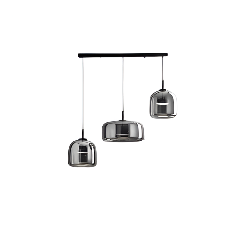 Glass Hanging Ceiling Fixture with Adjustable Cord for Dining Tables & Kitchen Islands | Color-Tunable LED Modern Farmhouse Style