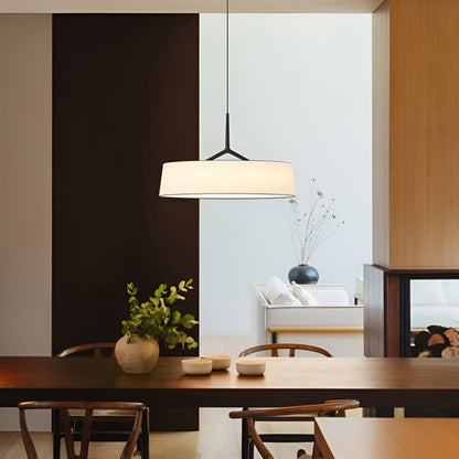 Metal Overhead Fixture 18-Inch Diameter Adjustable Drop Cord LED Ceiling Light for Kitchen Counter and Eating Area