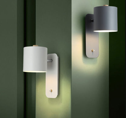 Metal Sconce Fixture Gray Hardwired LED Compatible 10-Inch for Bedroom Living Room Hallway Reading Nook Modern Interior Lighting