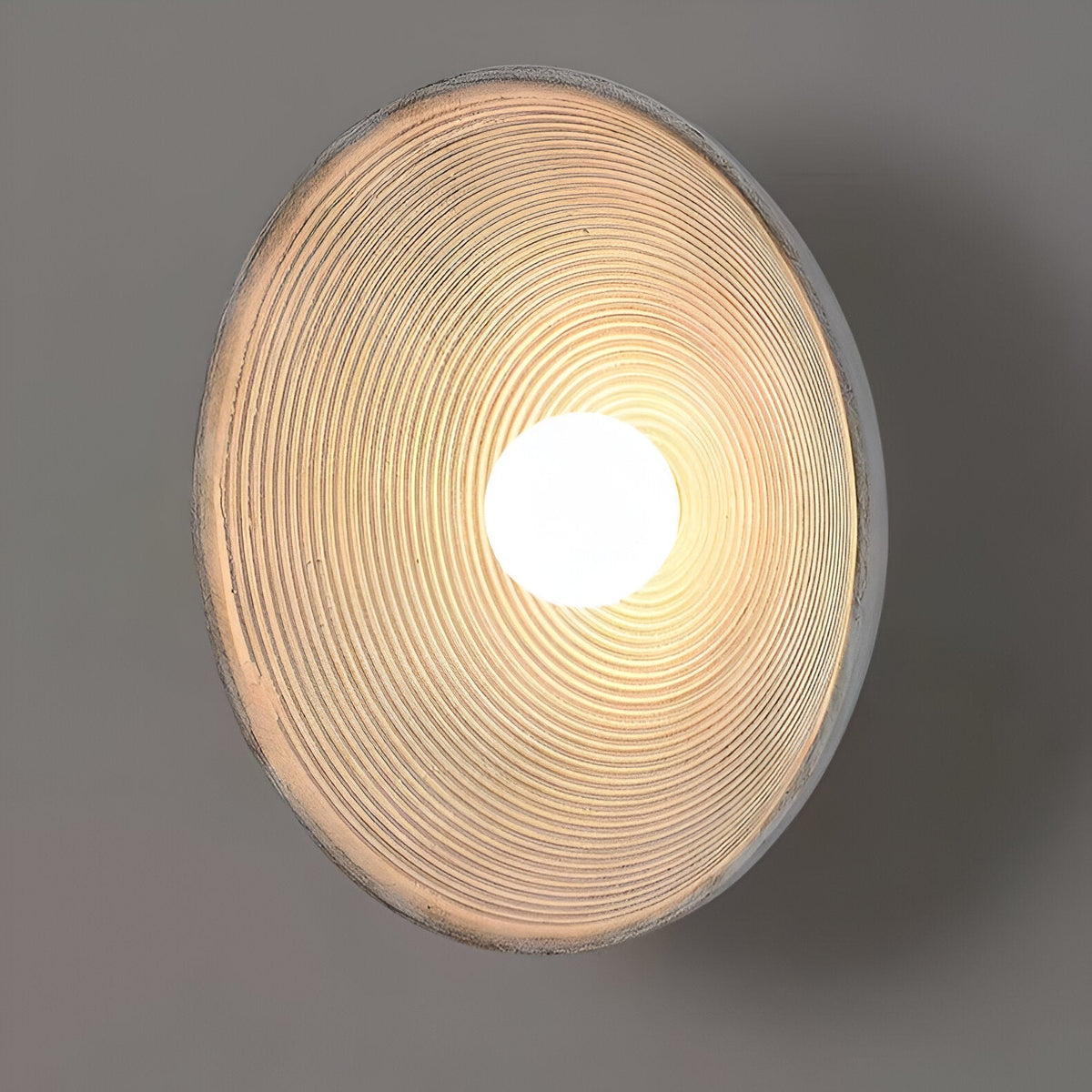 Round Glass Resin Wall Sconce White LED Fixture Bedroom Hallway Living Room Soft Glow Minimalist Mount Ambient Light for Home