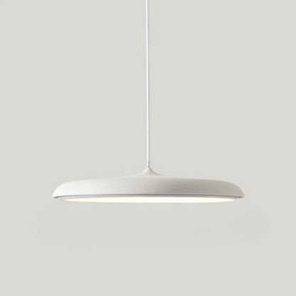 Round LED Ceiling Pendant in Metal & Acrylic – 16 Inch Blue Hanging Light for Dining Room, Kitchen Island, Bedroom – Modern Minimalist Desig