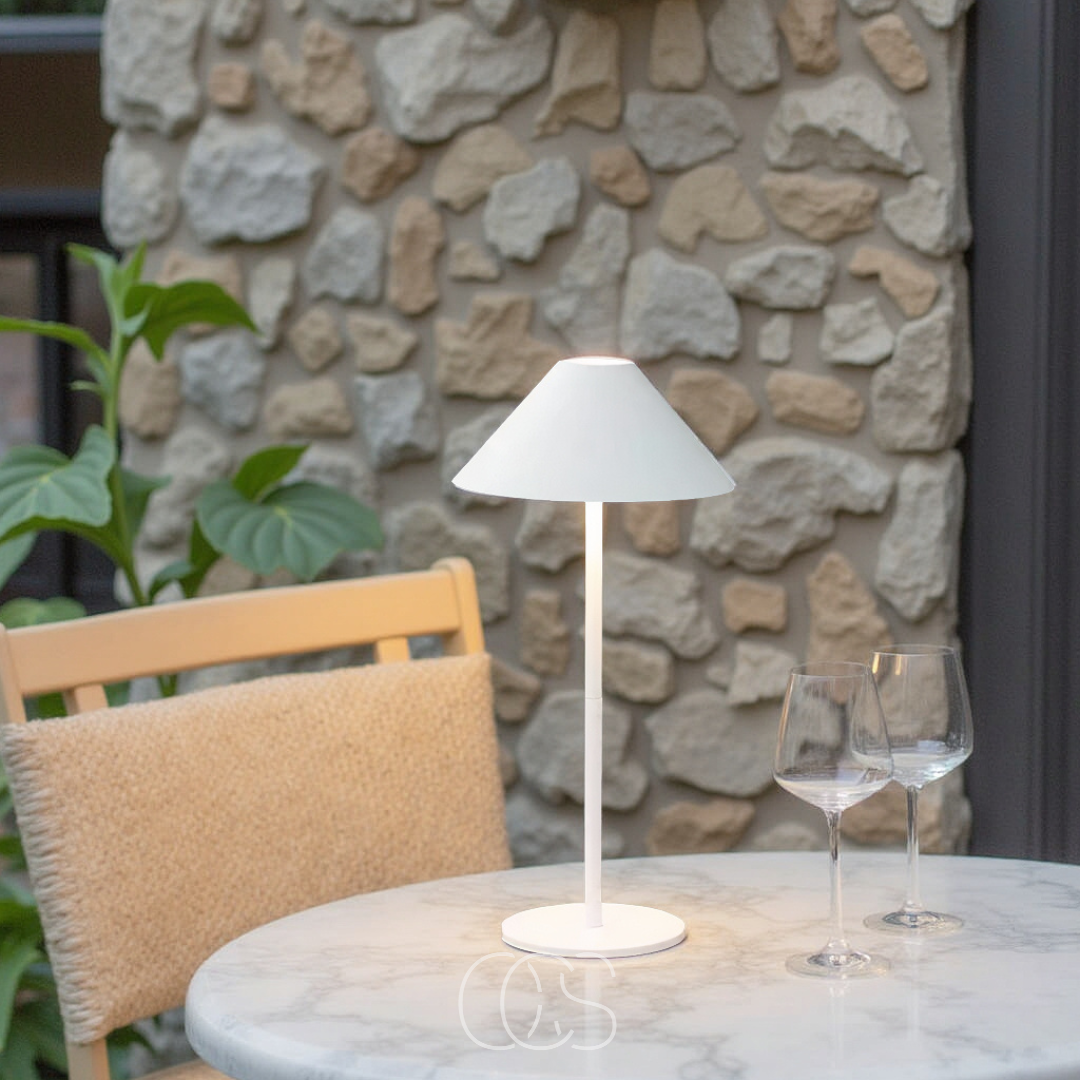 Cordless Touch-Dimming LED Lantern Table Lamp with Rechargeable Battery for Indoor & Outdoor Use