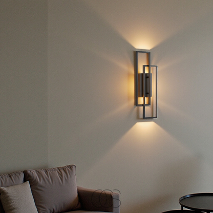 Modern Linear LED Wall Sconce 16 in Matte Black Aluminum for Hallways Bedrooms Living Rooms 3000K Warm Accent Light
