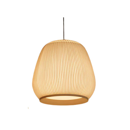 Ribbed Lycra Hanging Light Fixture – 18 in Round Dimmable LED Ceiling Pendant for Kitchen Island, Dining Table & Modern Living Areas