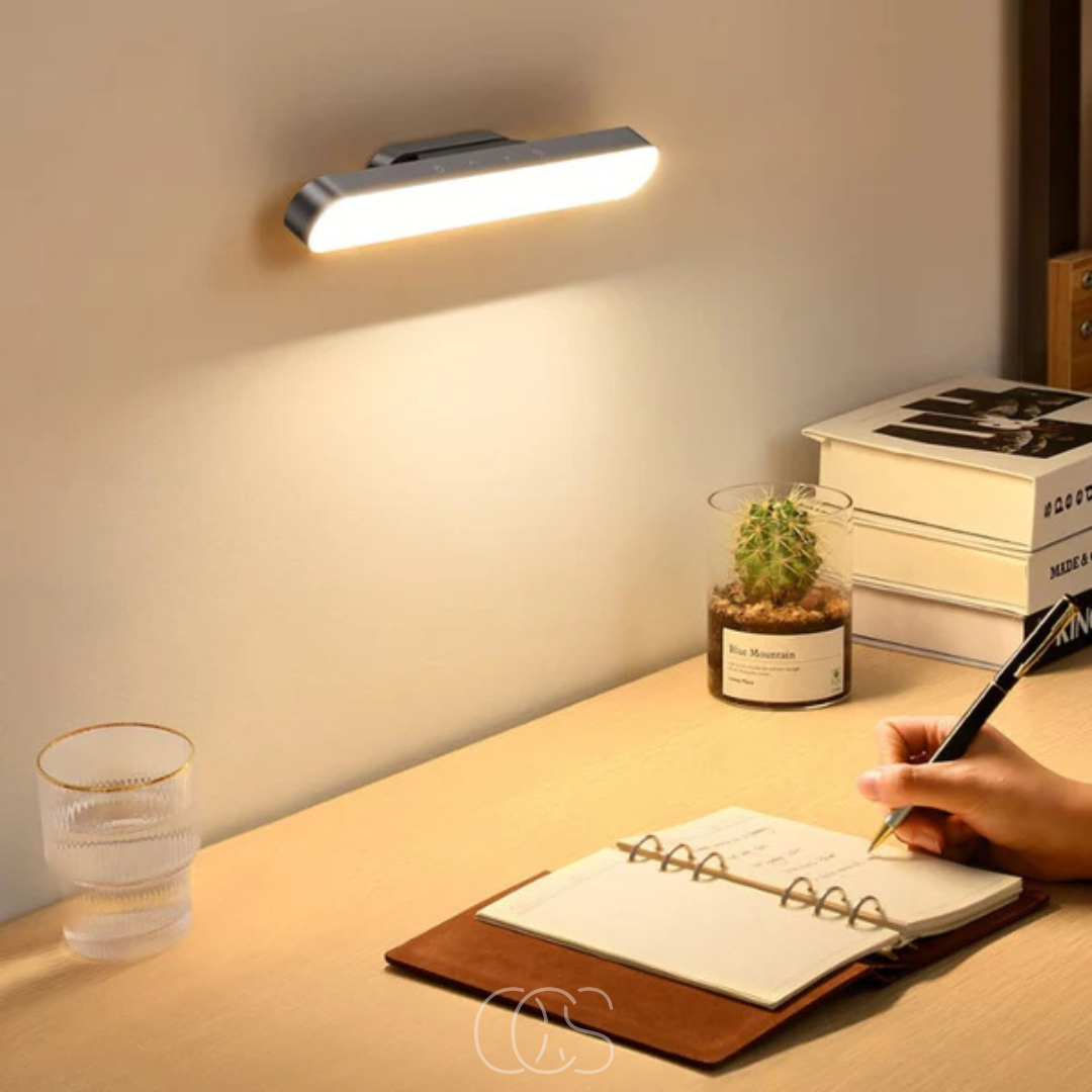 Rechargeable LED Reading Light 12 Inch Magnetic Mount Adjustable Brightness Touch Control Portable Detachable Aluminum Sconce for Bedroom Ha