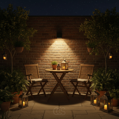 Solar-Powered LED Wall Light for Outdoor Garden Patio Yard Fence Pathway Deck Lighting | Wireless Weatherproof Auto Dusk-to-Dawn Sconce