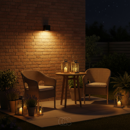 Solar-Powered LED Wall Light for Outdoor Garden Patio Yard Fence Pathway Deck Lighting | Wireless Weatherproof Auto Dusk-to-Dawn Sconce
