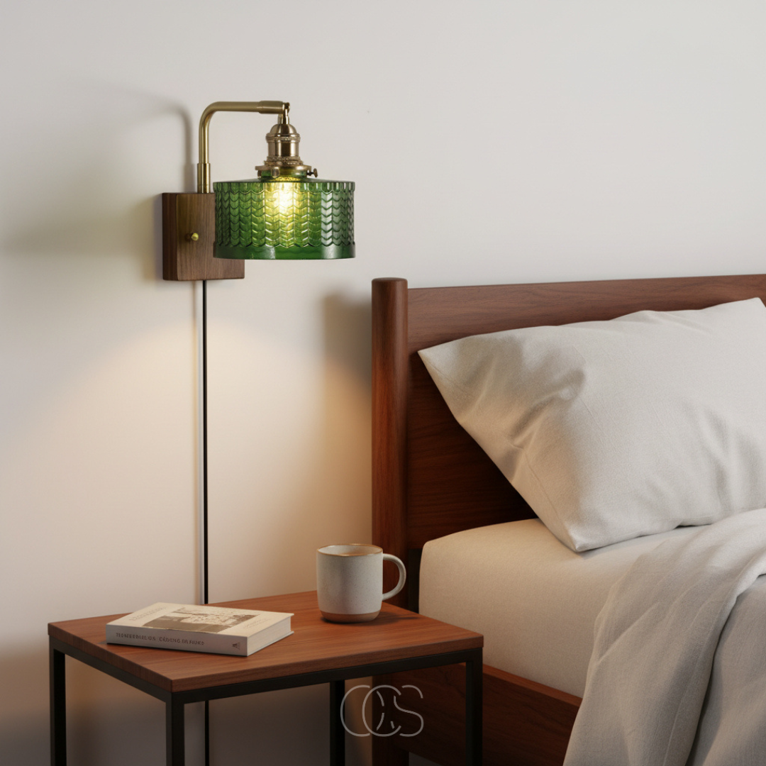 Classic Wall Sconce with Glass Shade & Metal Frame for Living Room, Bedroom & Hallway - Vintage-Style LED Compatible Fixture for Home Decor