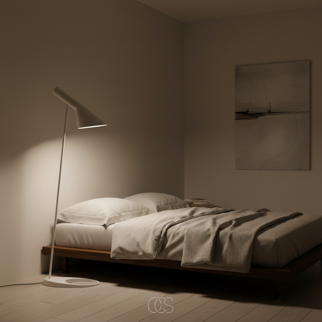 Adjustable Arc Floor Lamp with Tilting Shade – Modern Nordic Reading Light for Living Room, Bedroom & Office