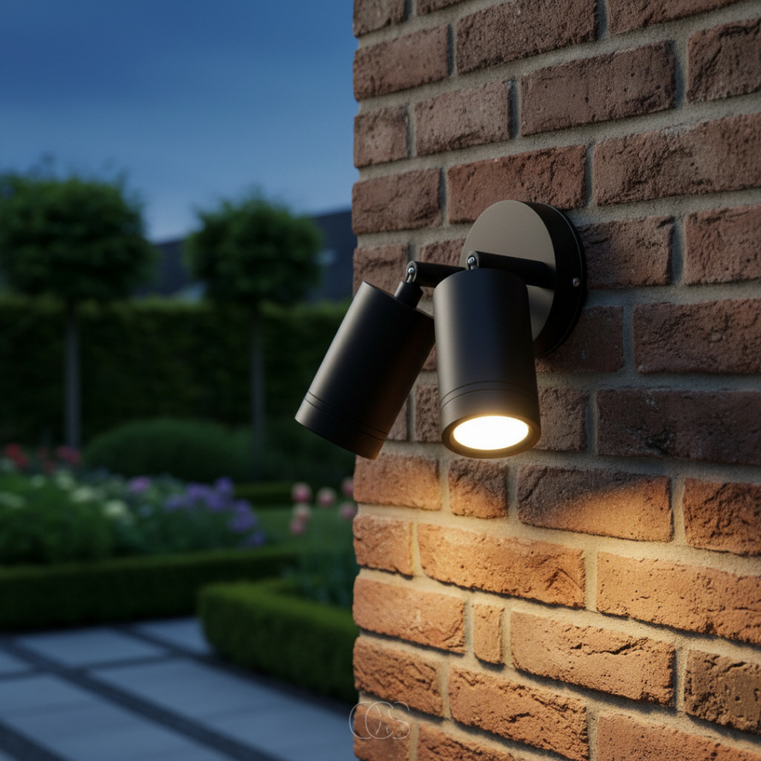 Outdoor LED Wall Spotlight with Adjustable Dual Heads – Weatherproof Directional Security Light for Home Exterior, Patio, Driveway & Garden
