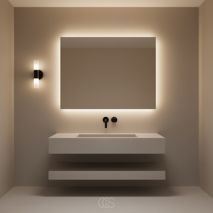 Dual-Beam Bathroom Wall Light with Frosted Glass Shade – Up & Down Lighting for Modern Bathrooms