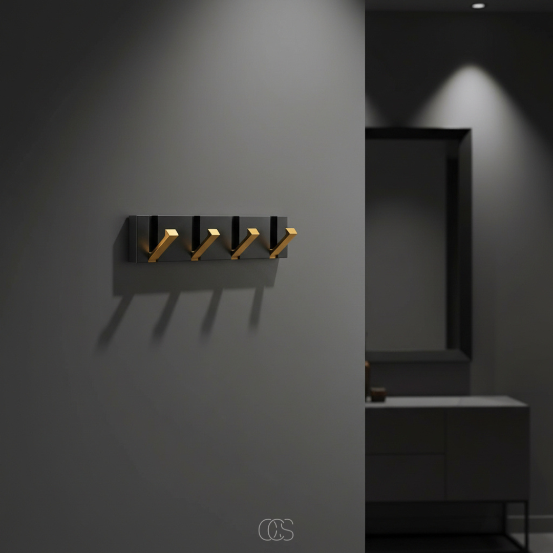 Wall-Mounted Folding Coat Hooks - Space-Saving Minimalist Rack for Entryway, Bedroom & Bath