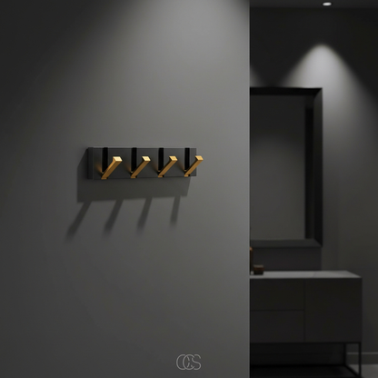 Wall-Mounted Folding Coat Hooks - Space-Saving Minimalist Rack for Entryway, Bedroom & Bath