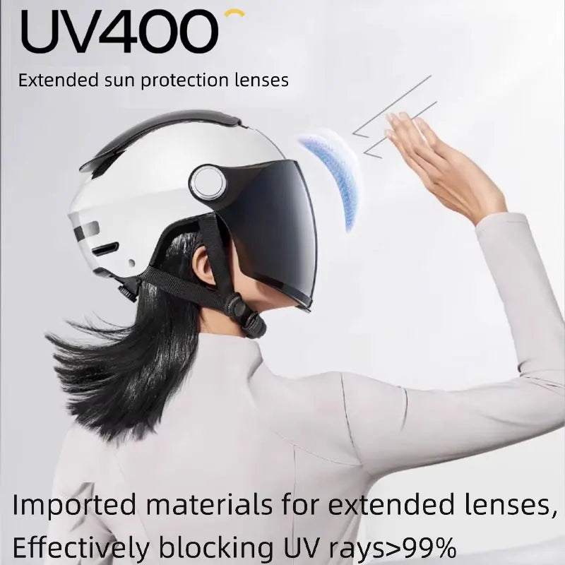 Open Face Motorcycle Helmet with Dual Lenses & Breathable Design | Lightweight Comfort for Summer Rides