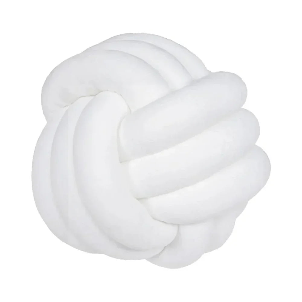 Round Velvet Throw Pillow with Knotted Detail – Soft Plush Accent Cushion for Living Room, Bedroom & Nursery Decor