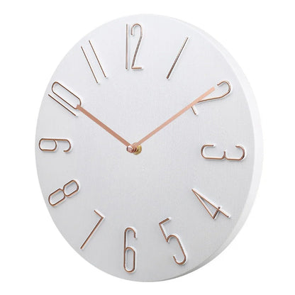 8-Inch Round Silent Wall Clock Pink Quiet Non-Ticking Timepiece Battery Operated Modern Minimalist Design for Bedroom Office Living Room Hal