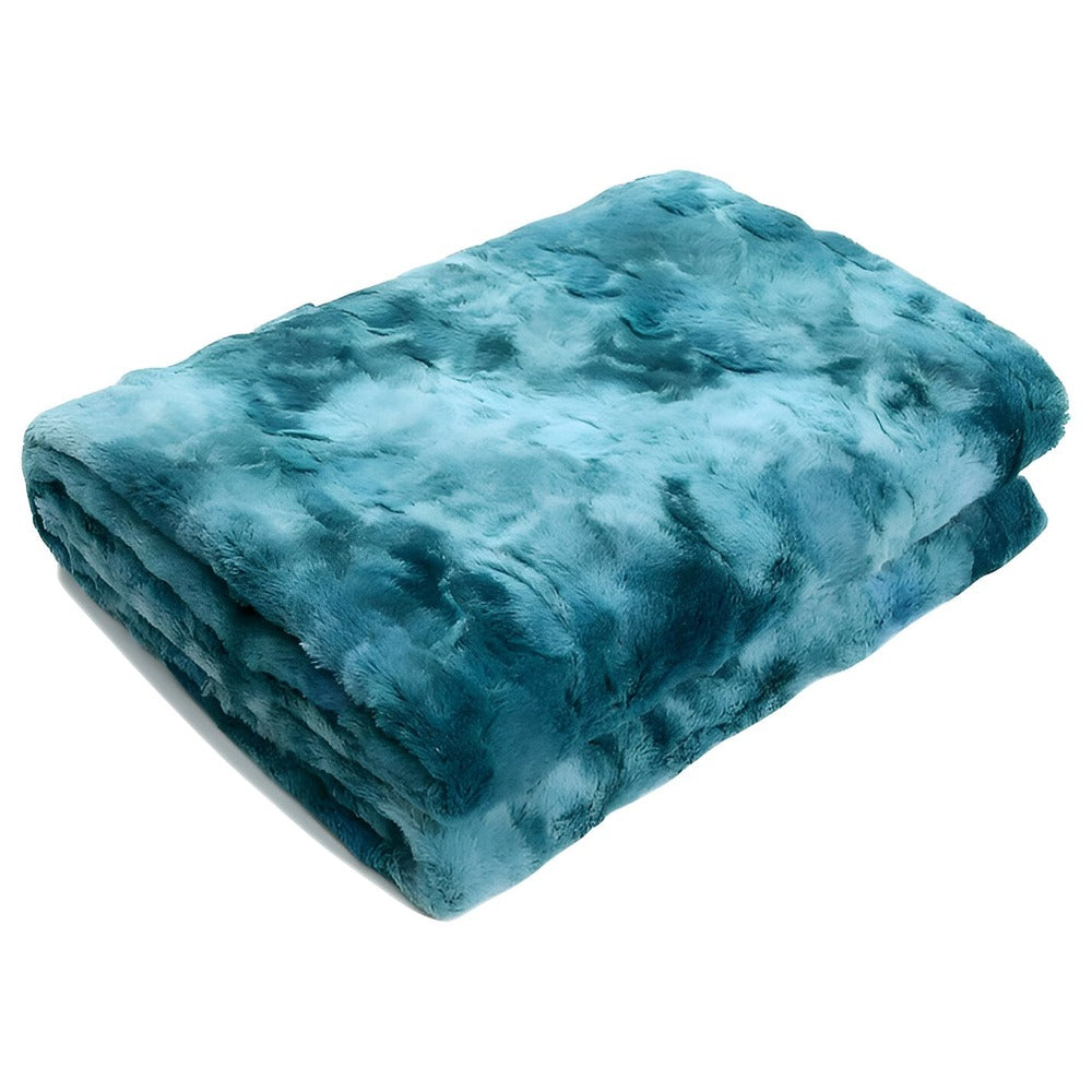 Plush Reversible Fleece Throw Blanket Winter Warmth Coral Velvet Batik Design Cozy Bed Sofa Cover Double-Sided Soft Anti-Pilling