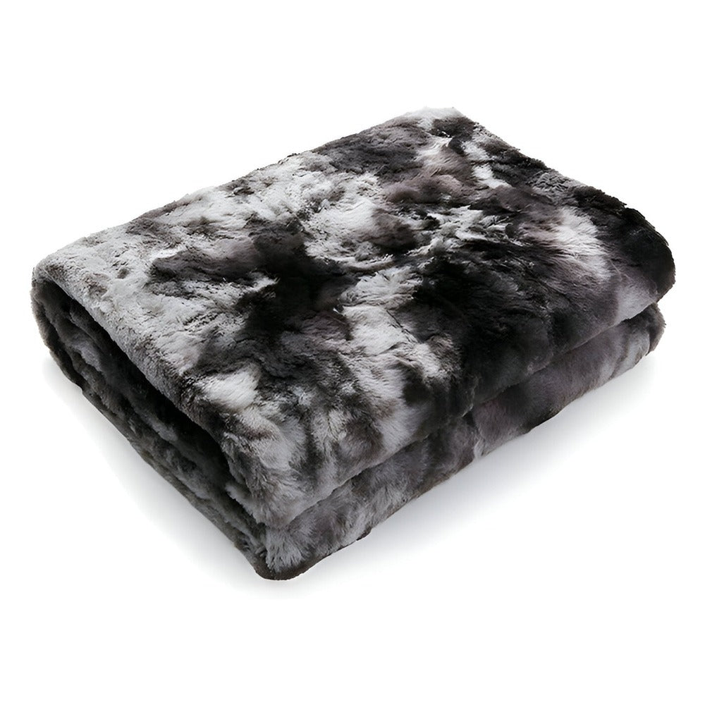 Plush Reversible Fleece Throw Blanket Winter Warmth Coral Velvet Batik Design Cozy Bed Sofa Cover Double-Sided Soft Anti-Pilling