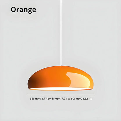 LED Overhead Fixture with Switchable Light Modes for Kitchen Islands, Dining Rooms & Open Living Spaces – Glossy Metal Round Ceiling Lamp in