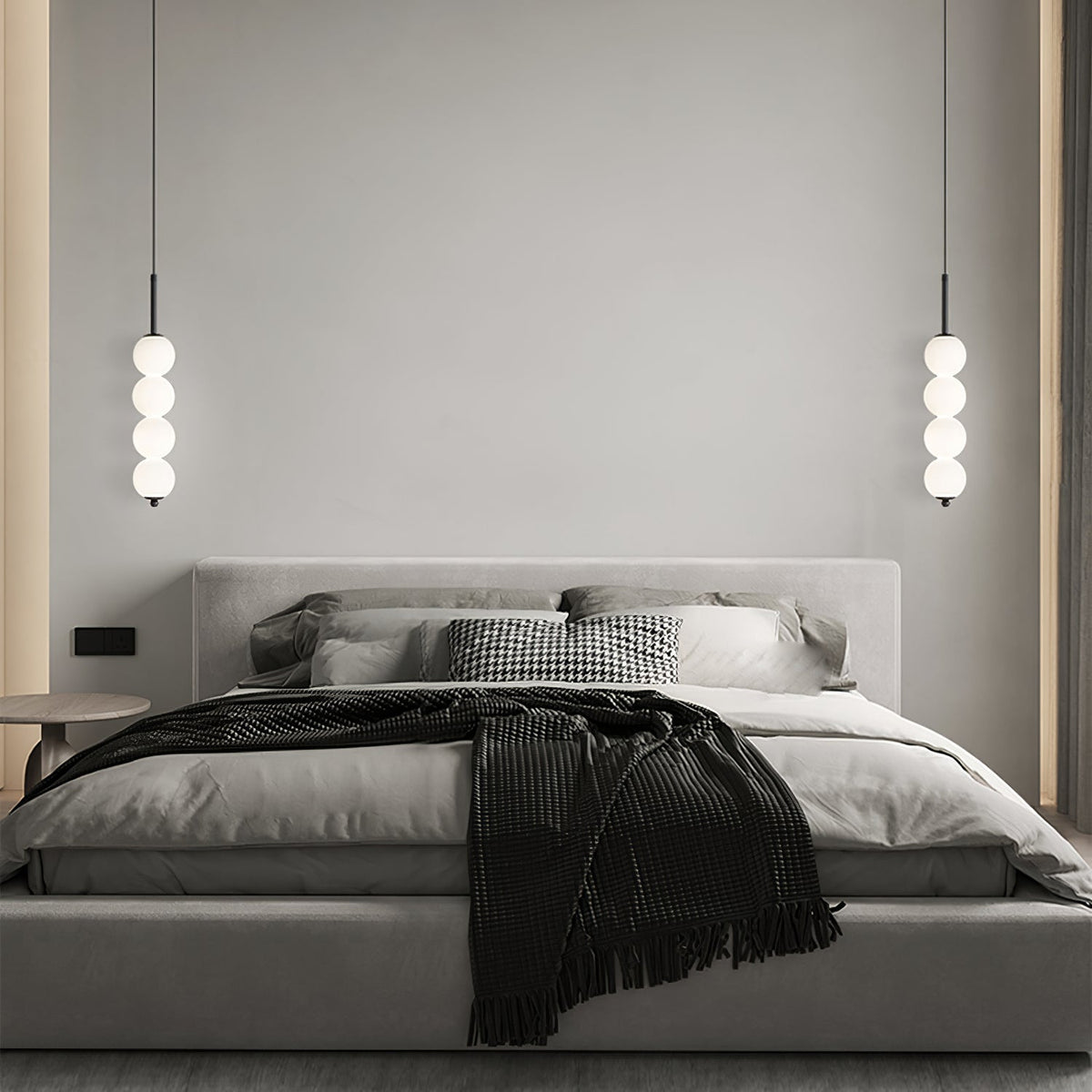 Ceiling Hanging Fixture with Frosted Glass Globes & Metal Frame - Multi-Globe LED Chandelier for Kitchens, Dining Areas & Entryways - Adjust