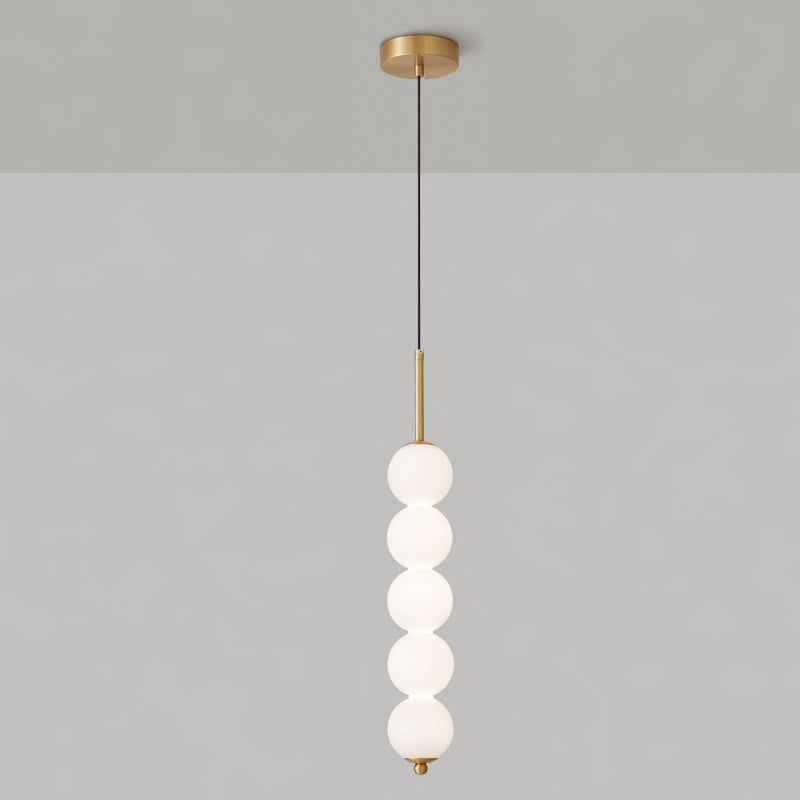 Ceiling Hanging Fixture with Frosted Glass Globes & Metal Frame - Multi-Globe LED Chandelier for Kitchens, Dining Areas & Entryways - Adjust