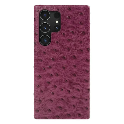 Premium Textured Leather Samsung Galaxy Case Shock-Absorbing Protective Cover with Raised Edges for S22 S23 S24 S25 S26 Note 20