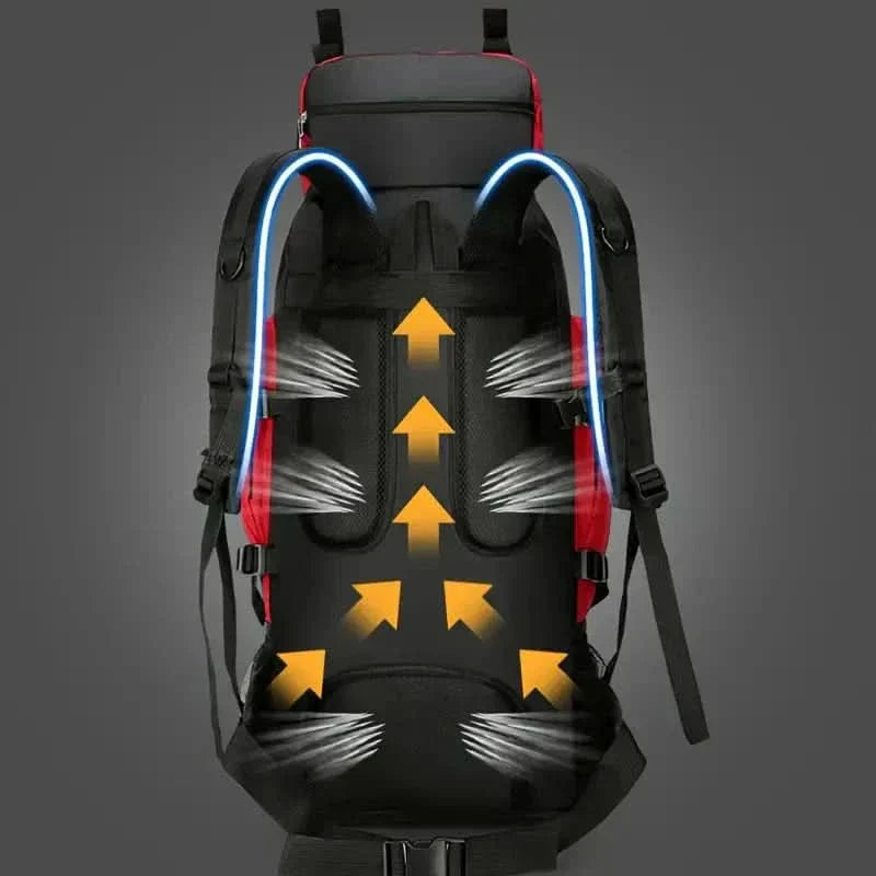 Ortekor OutdoorHaven | 90L Waterproof Hiking Backpack with Ergonomic Design | Spacious and Durable for Outdoor Adventures