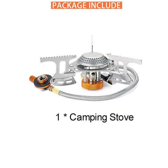 Outdoor Essentials | Portable Gas Camping Stove Set with Lightweight Cookware | Compact Gear for Hiking and Picnics