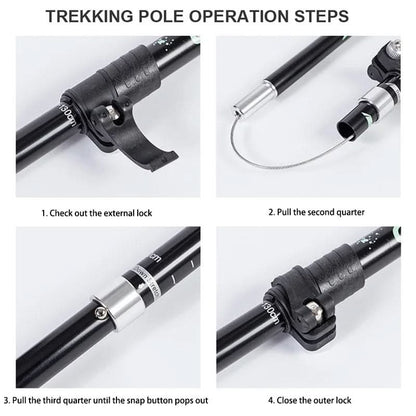 Outdoor Essentials | Ultralight Trekking Poles with Adjustable Length | Durable Support for Hiking Adventures