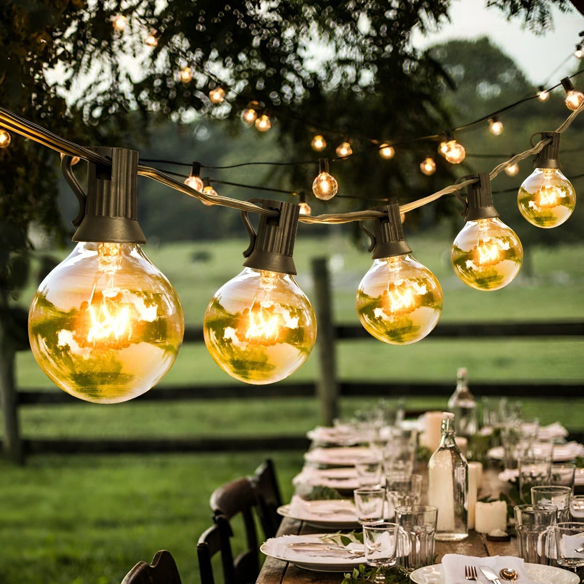 Outdoor String Lights | LED Ball Design with Waterproof Features | Energy-Efficient Patio Lights for Versatile Ambiance