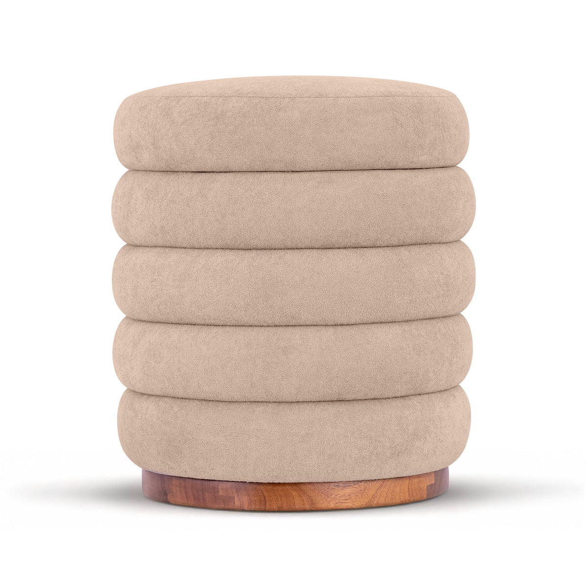 Paisley Ottoman with Hidden Storage – Elegant Sand Accent Piece for Footrest and Extra Seating