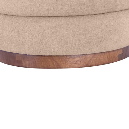 Paisley Ottoman with Hidden Storage – Elegant Sand Accent Piece for Footrest and Extra Seating
