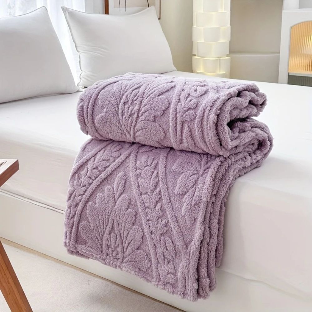 Geometric Jacquard Throw Blanket Microfiber Fleece Lightweight Soft Decorative Couch Bed Accent for Living Room Bedroom Guest Room